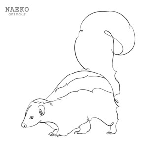 NAEKO Striped skunk